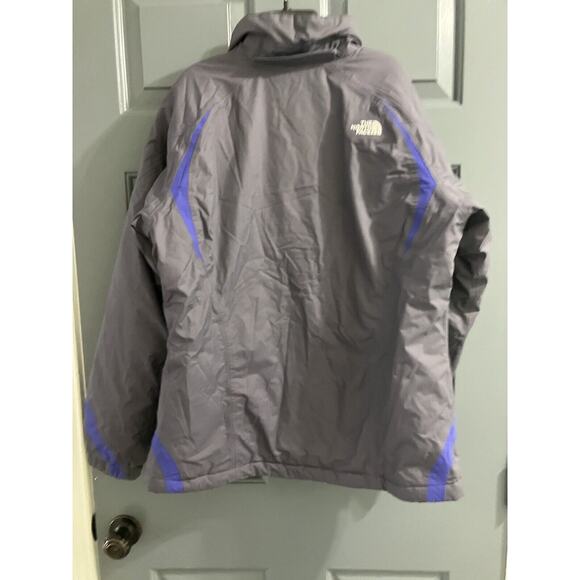 The North Face Hyvent Rain Hiking Jacket Womens Small Gray Purple Waterproof - Picture 8 of 10